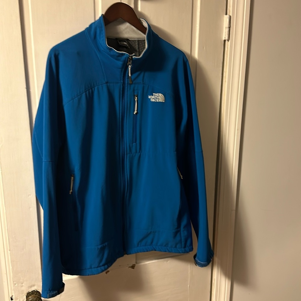 North Face softshell jacket xl, blue